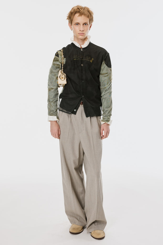 AGED CANVAS WIDE TROUSERS - WHITE BIRCH / M26U6PL002-MASU Official Online Store