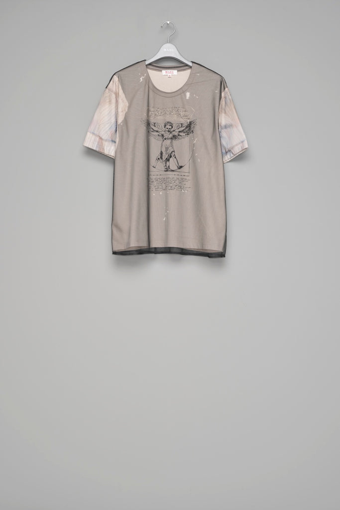 ANGEL DIAGRAM LAYERED T-SHIRT - IVORY / M26H9CS004-MASU Official Online Store