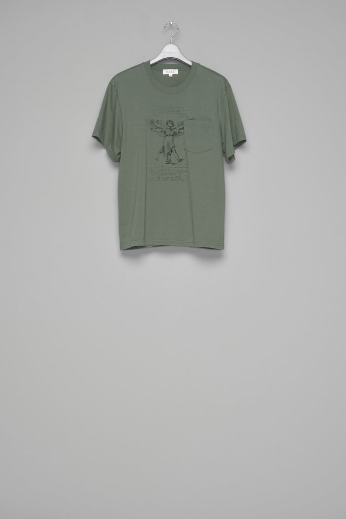 ANGEL DIAGRAM POCKET T-SHIRT - GREEN / M26H9CS001-MASU Official Online Store