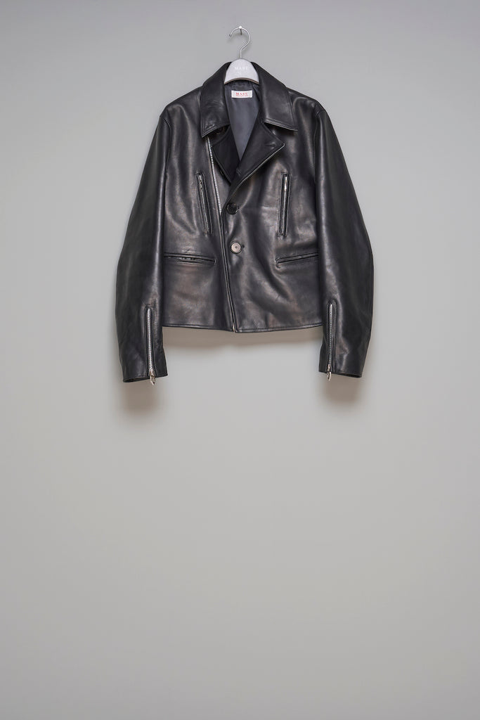 CLASSIC MOTORCYCLE LEATHER JACKET - BLACK / M25F9BL002-MASU Official Online Store