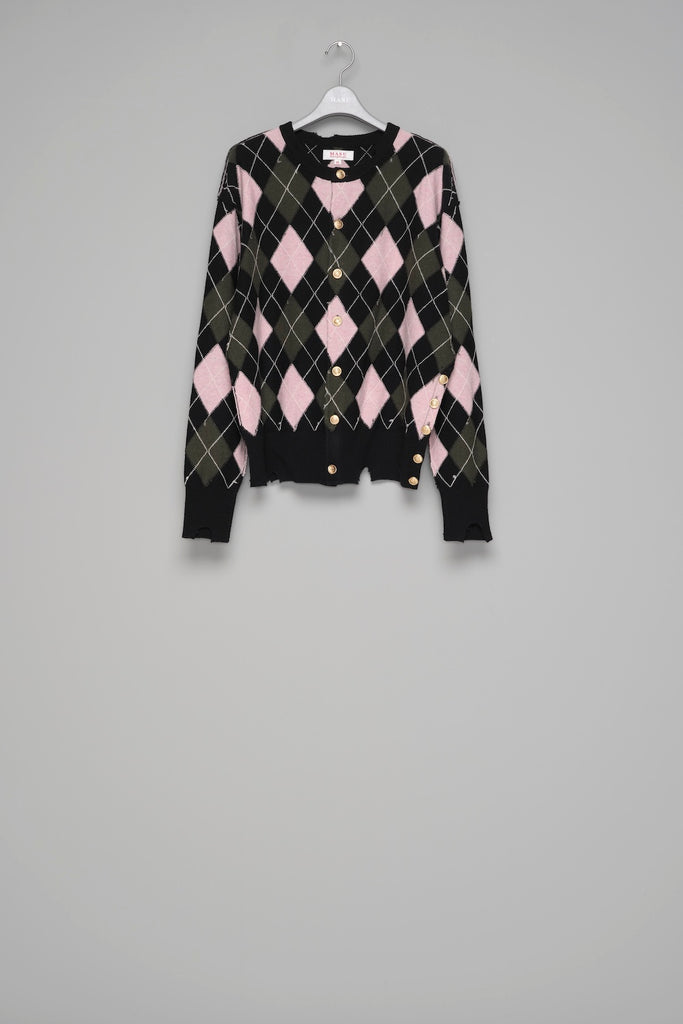 DIAMOND SCRAPED CARDIGAN - PEACH / M26H9KN003-MASU Official Online Store