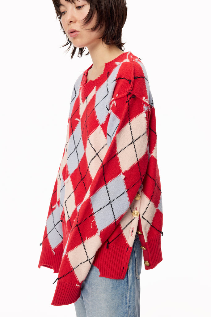 アメリカ マクドナルド ロナルド ペーパーファイル 衣装カタログ 印刷物 レア Diamond Scraped Sweater - Red - MASU– MASU Official Online Store