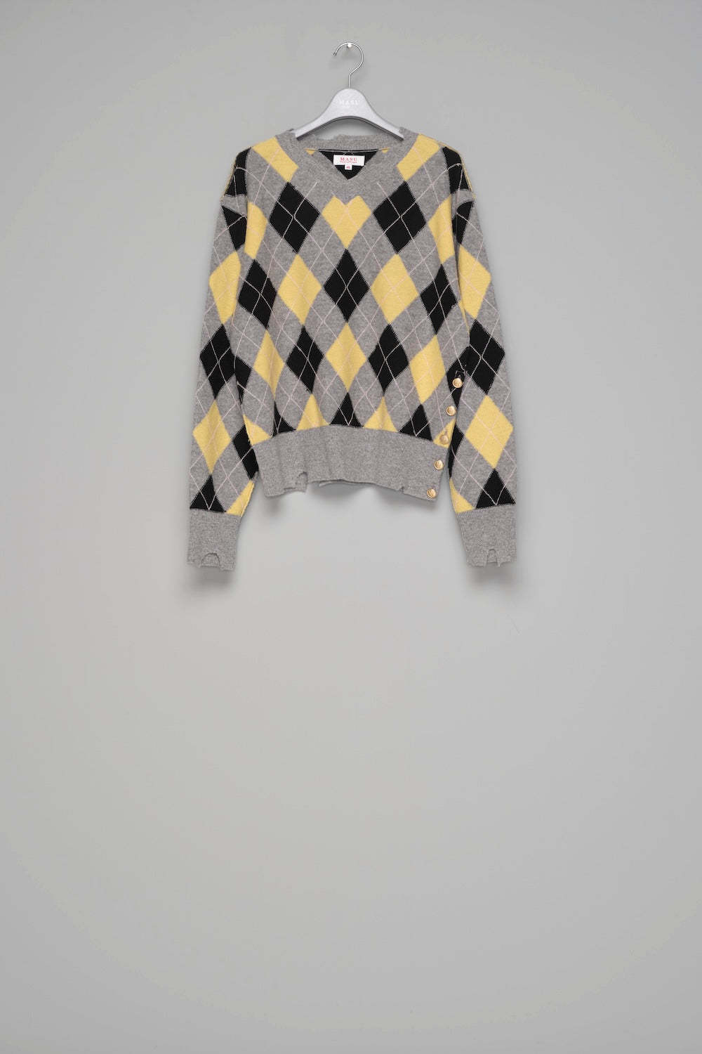 最安値 MASU DIAMOND SCRAPED SWEATER 48 Diamond Scraped Sweater - Lemon - MASU– MASU Official Online Store