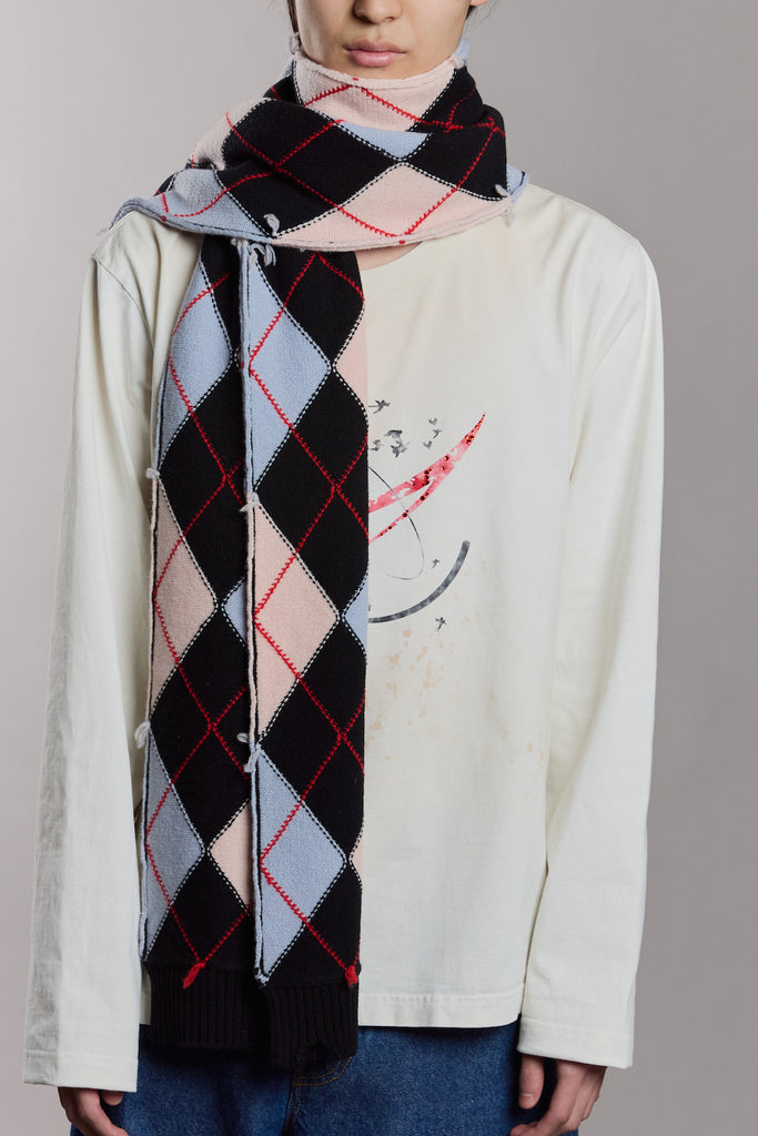 DIAMOND SCRAPPED SCARF - BLACK / M25F9OJ004-MASU Official Online Store