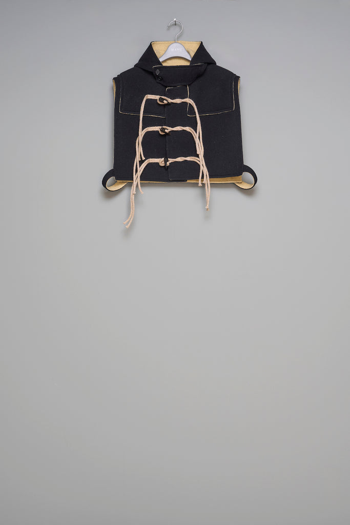 DUFFLE VEST - BLACK / M25F9VT001-MASU Official Online Store