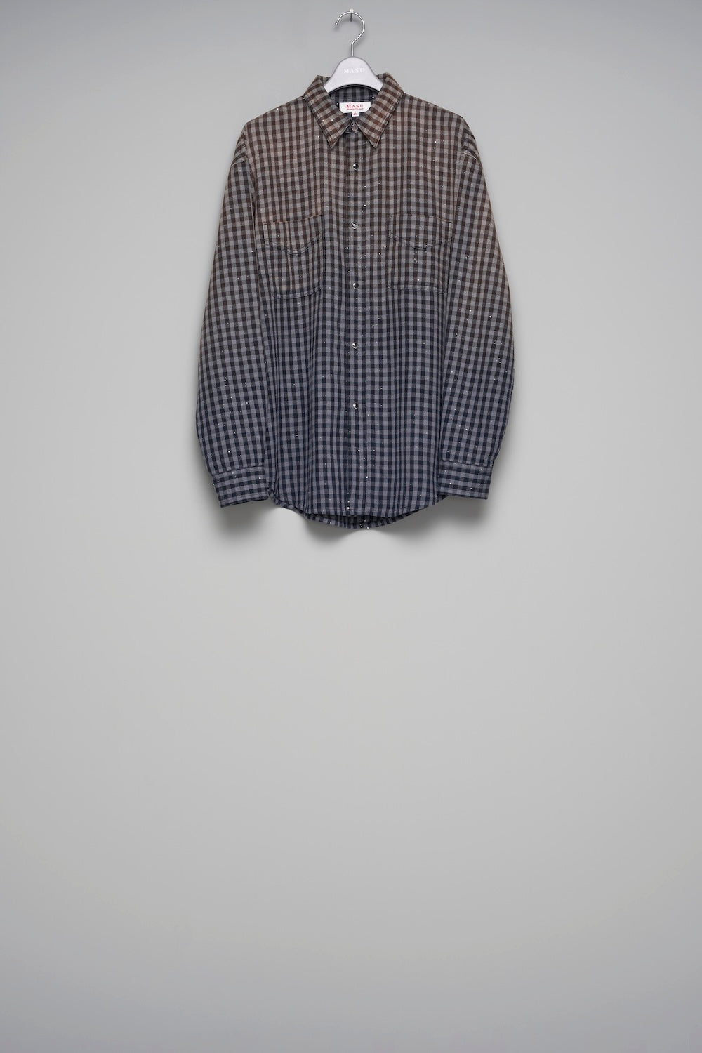 Faded Sparkling Plaid Shirt - Black - MASU– MASU Official Online Store