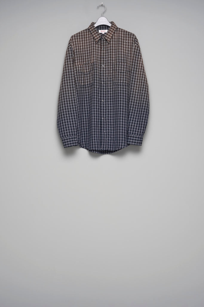 FADED SPARKLING PLAID SHIRT - BLACK / M26U6SL001-MASU Official Online Store
