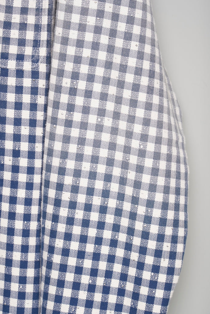 FADED SPARKLING PLAID SHIRT - BLUE / M26U6SL001-MASU Official Online Store