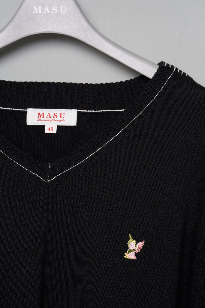 FLOWER ANGEL SWEATER - BLACK / M26H9KN001-MASU Official Online Store