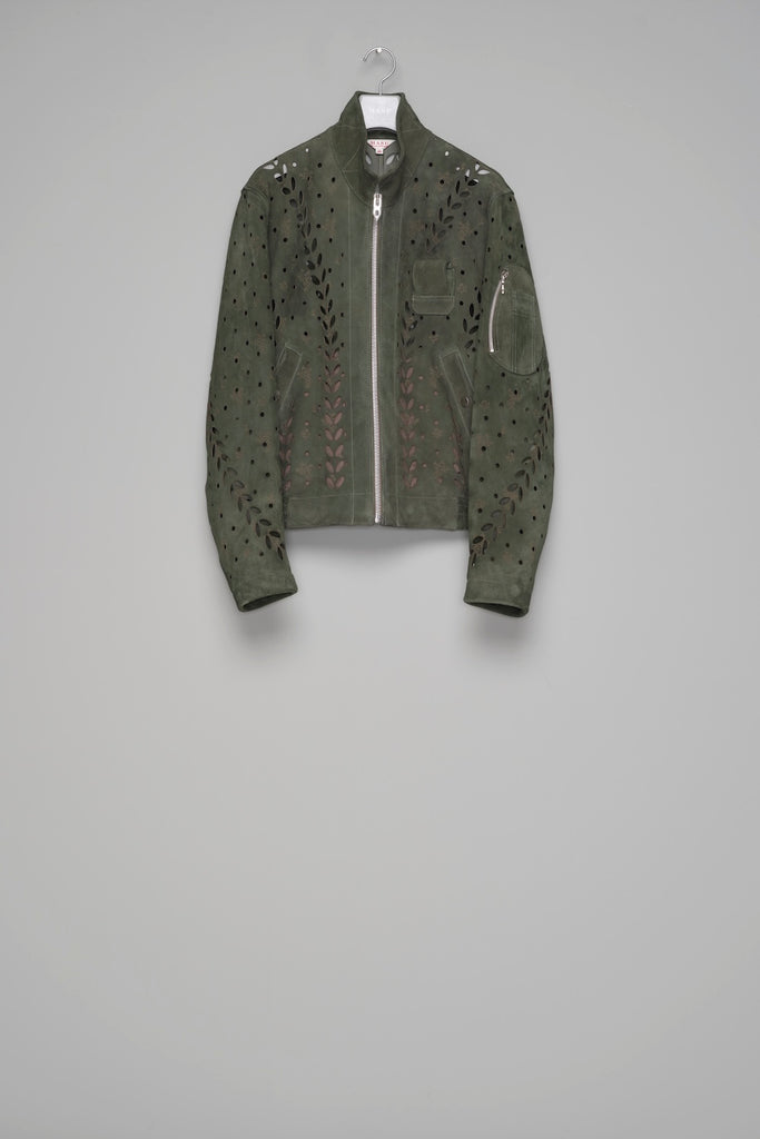 IVY HOLE LEATHER FLIGHT JACKET - MOSS GREEN / M26H9BL005-MASU Official Online Store