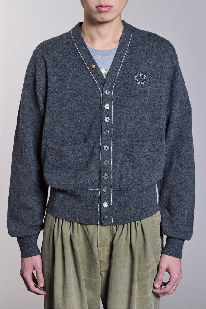 MB 10 BUTTON CARDIGAN - CHARCOAL / B26H9KN001-MASU Official Online Store