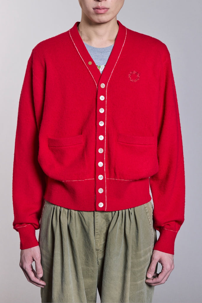 MB 10 BUTTON CARDIGAN - RED / B26H9KN001-MASU Official Online Store
