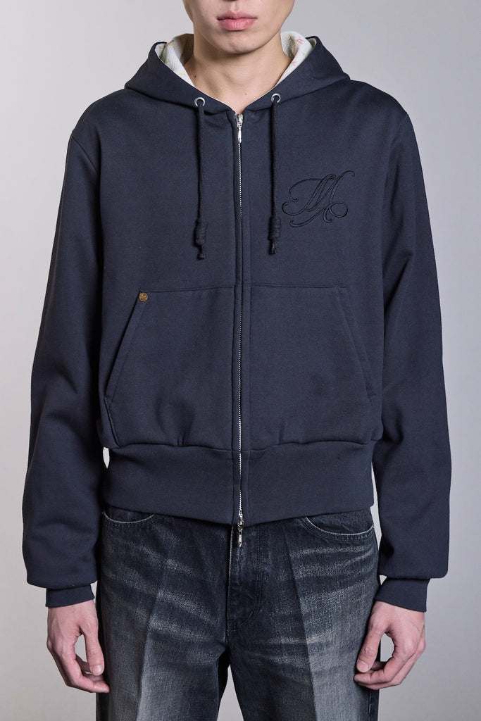 MB FLOWER ZIP-UP HOODIE - BLACK / B26H9CS003-MASU Official Online Store