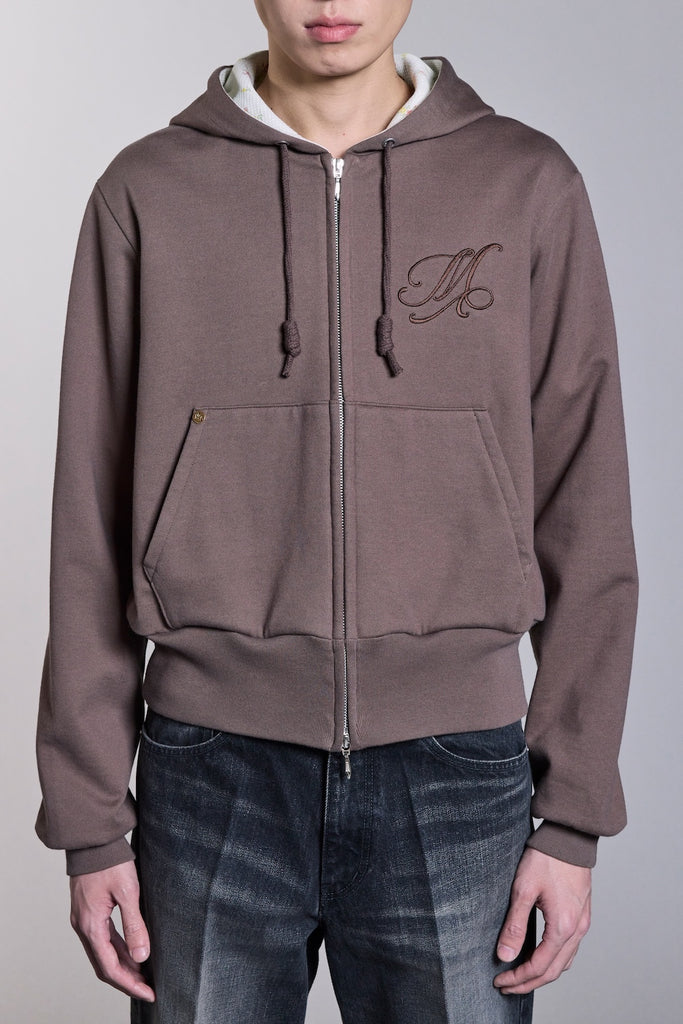 MB FLOWER ZIP-UP HOODIE - BROWN / B26H9CS003-MASU Official Online Store