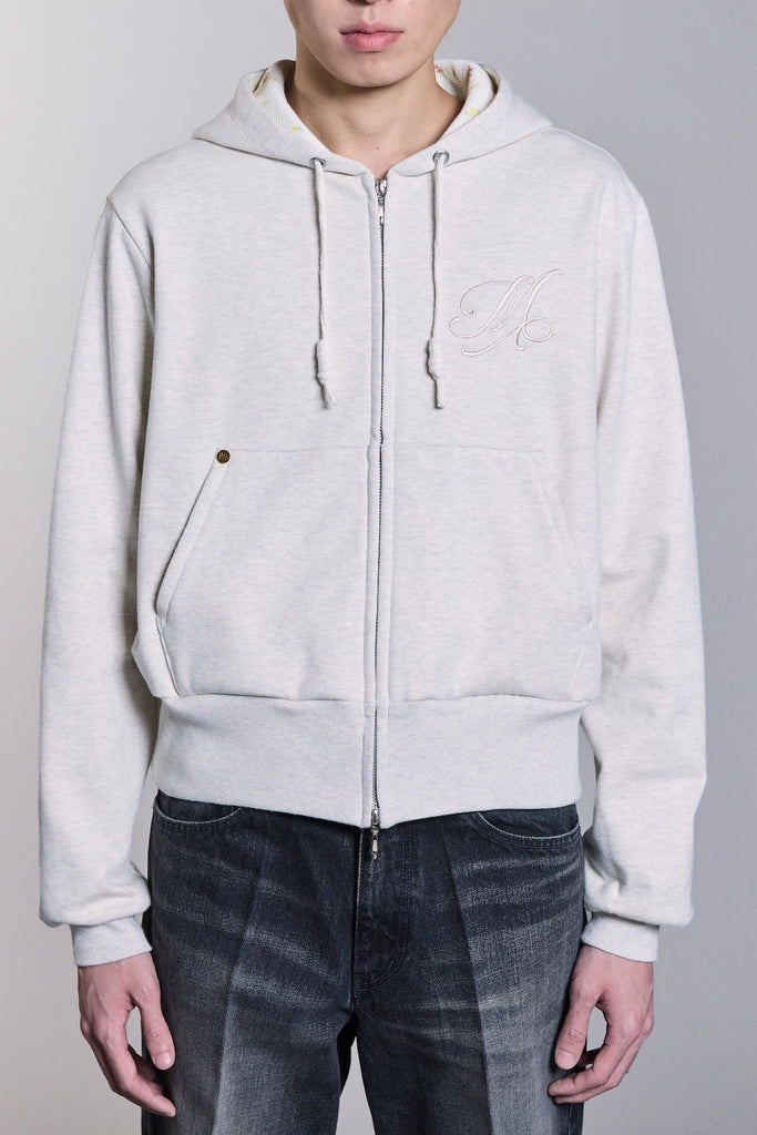 MB FLOWER ZIP-UP HOODIE - OATMEAL / B26H9CS003-MASU Official Online Store