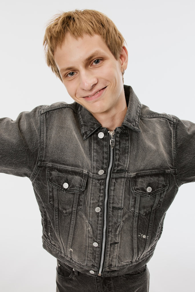 MB ZIP-UP DENIM JAKCET VINTAGE - BLACK / B26U6BL002-MASU Official Online Store