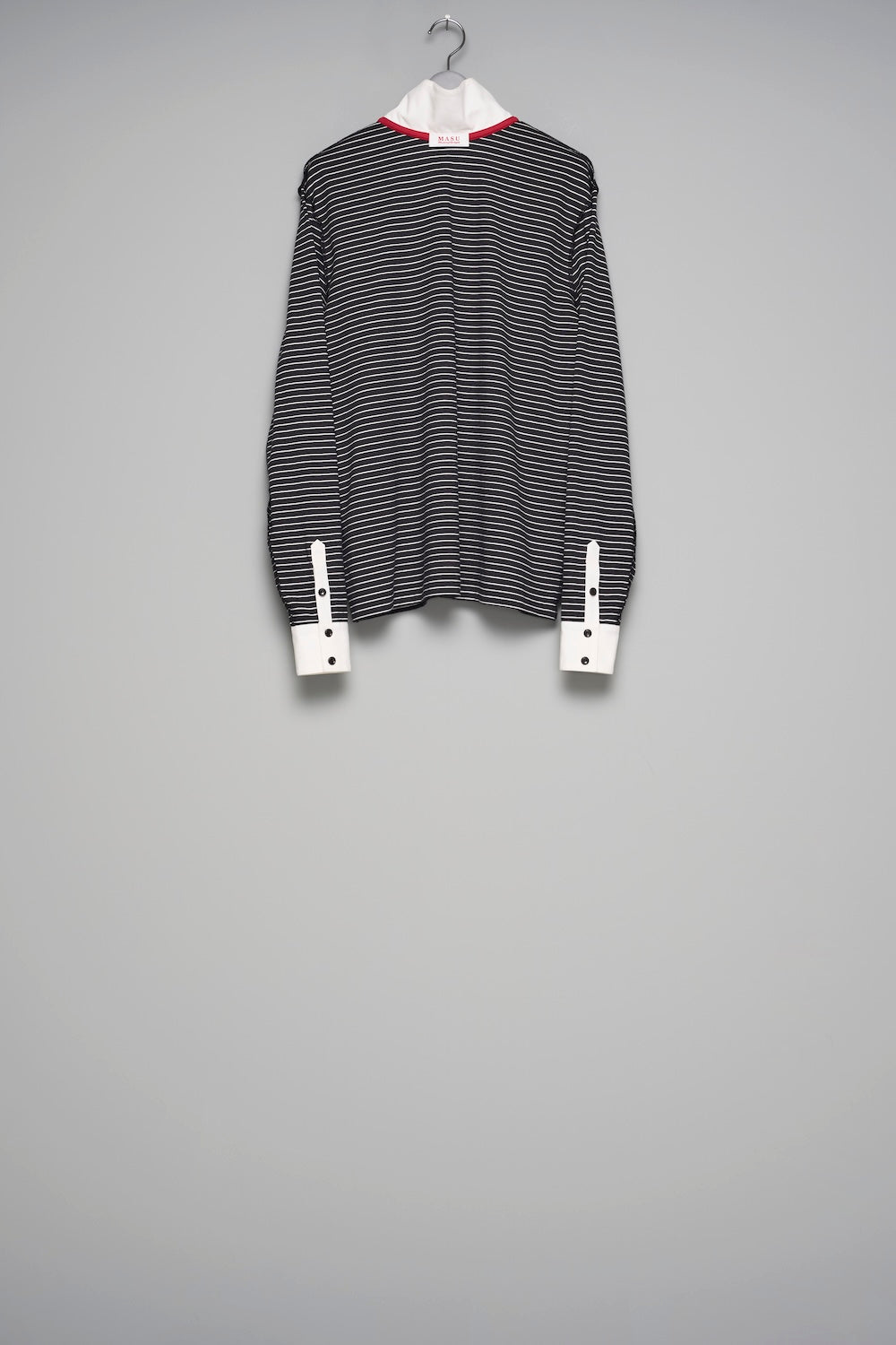 Opposite Stripe Pullover Shirt - Black - MASU– MASU Official