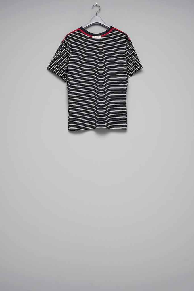 OPPOSITE STRIPE T-SHIRT - BLACK / M26U6CS008-MASU Official Online Store
