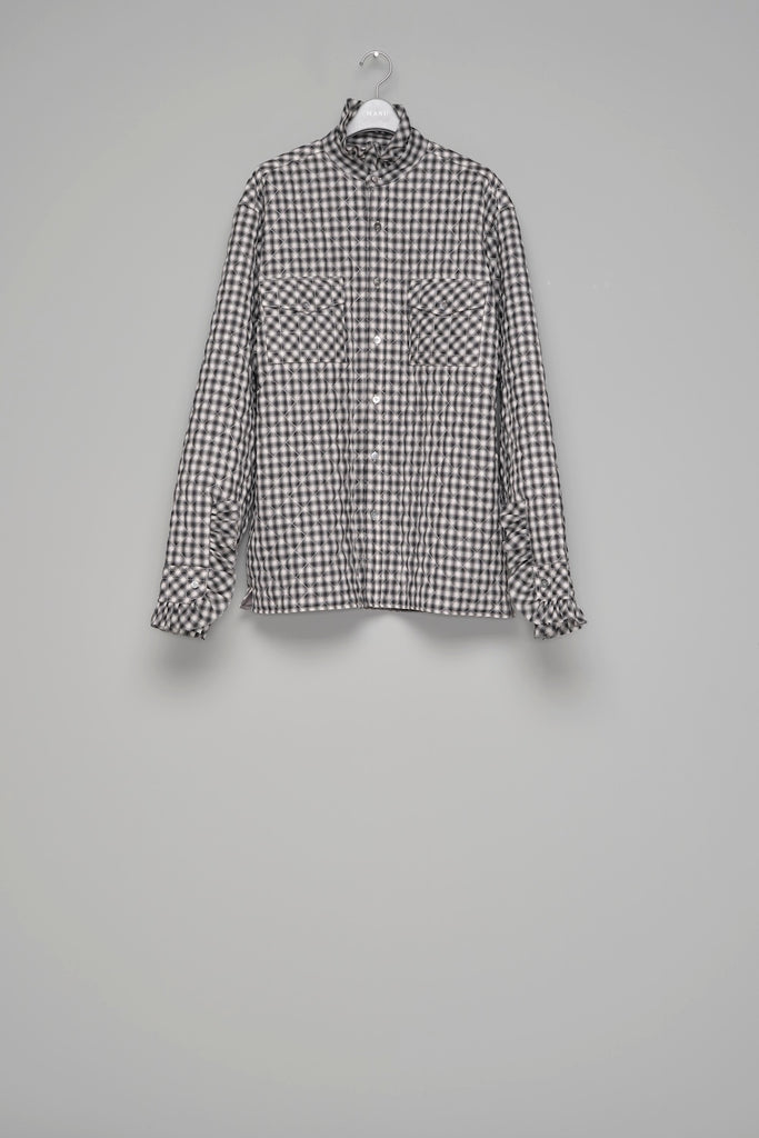 PRINCE PUFFER PLAID SHIRT - BLACK / M26H9SL004-MASU Official Online Store