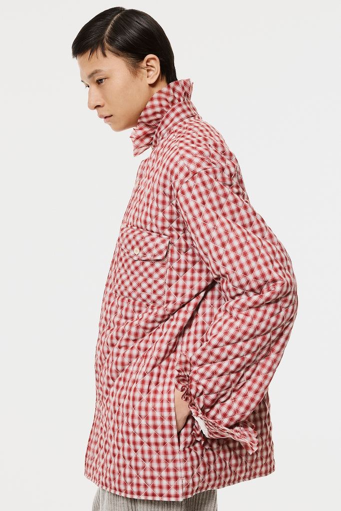PRINCE PUFFER PLAID SHIRT - RED / M26H9SL004-MASU Official Online Store