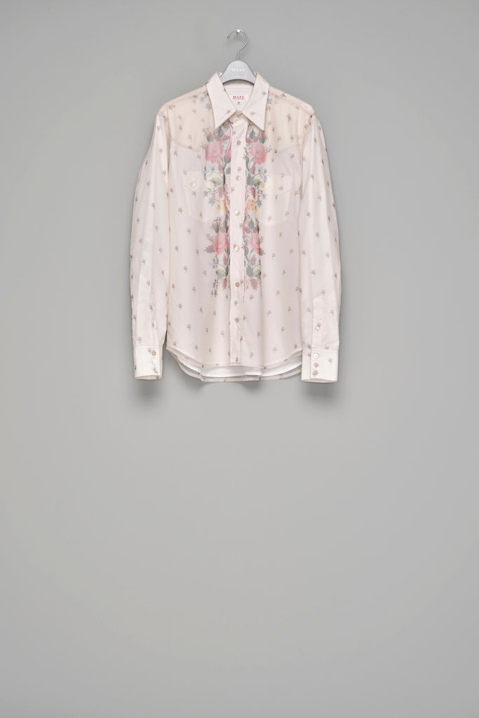 ROCOCO LAYERED WESTERN SHIRT - IVORY / M26H9SL003-MASU Official Online Store