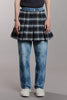 SHAGGY PLAID SKIRT - BLACK / M25F9OJ005-MASU Official Online Store