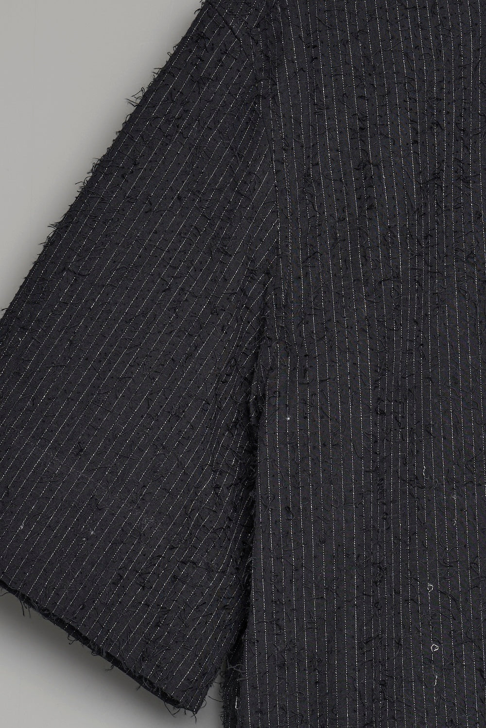 Shaggy Stripe Half Sleeve Shirt - Black - MASU– MASU Official