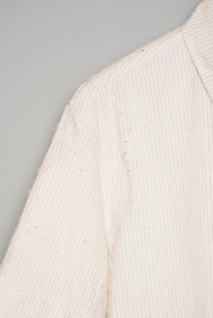 SHAGGY STRIPE HALF SLEEVE SHIRT - ECRU / M26U6SH004-MASU Official Online Store