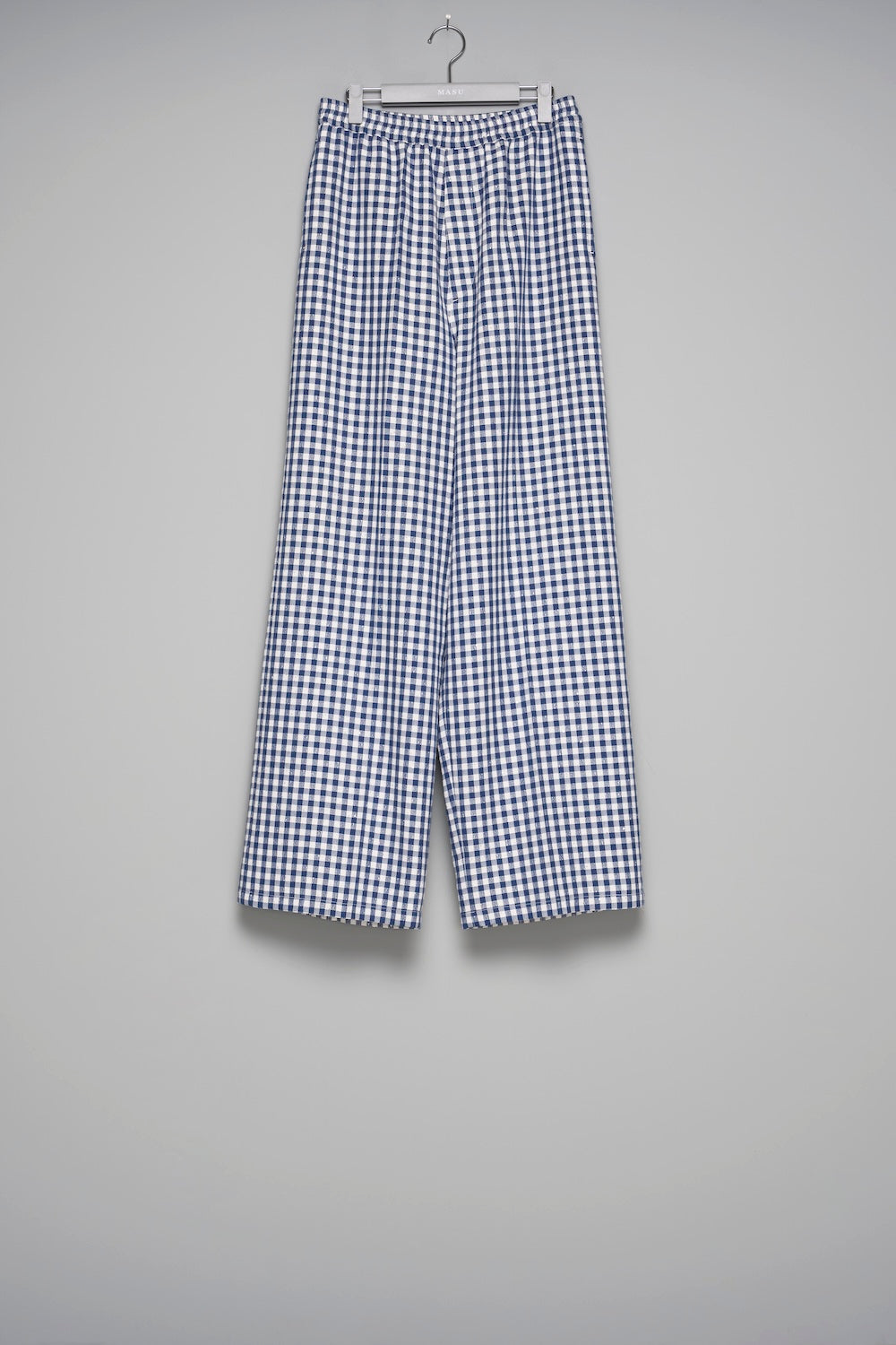Sparkling Plaid Wide Easy Pants - Blue - MASU– MASU Official