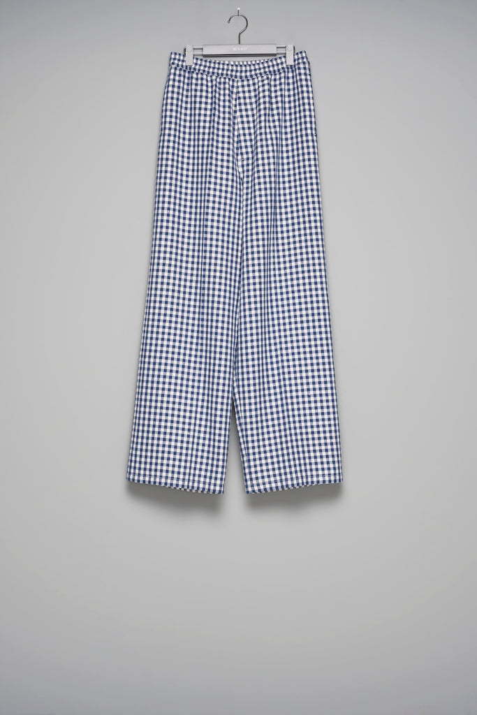 SPARKLING PLAID WIDE EASY PANTS - BLUE / M26U6PL009-MASU Official Online Store