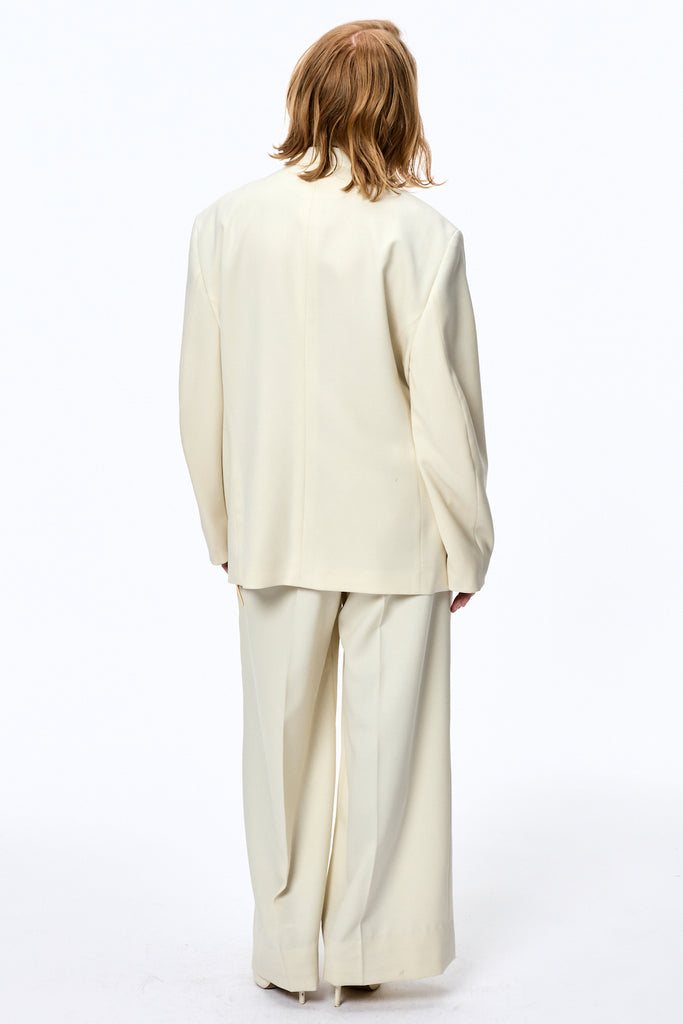 TUCKED WIDE TROUSERS - WHITE / M25F9PL007-MASU Official Online Store