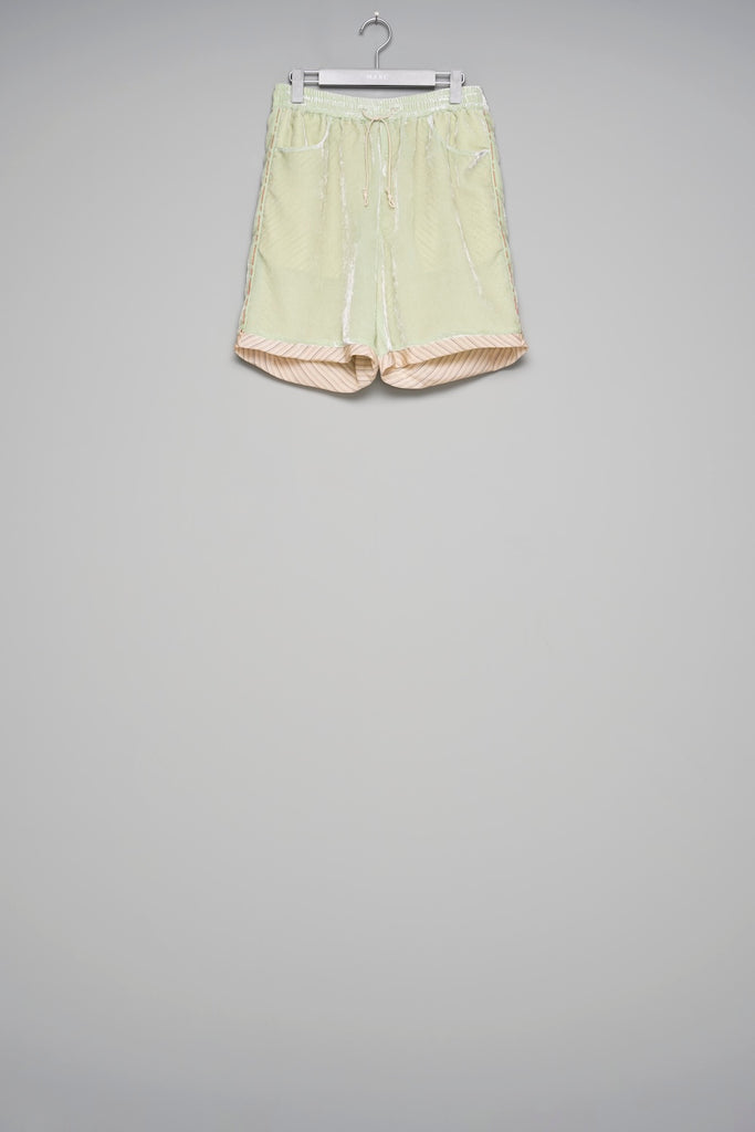 UNEVEN VELVET SHORTS - MELON / M26U6PS004-MASU Official Online Store