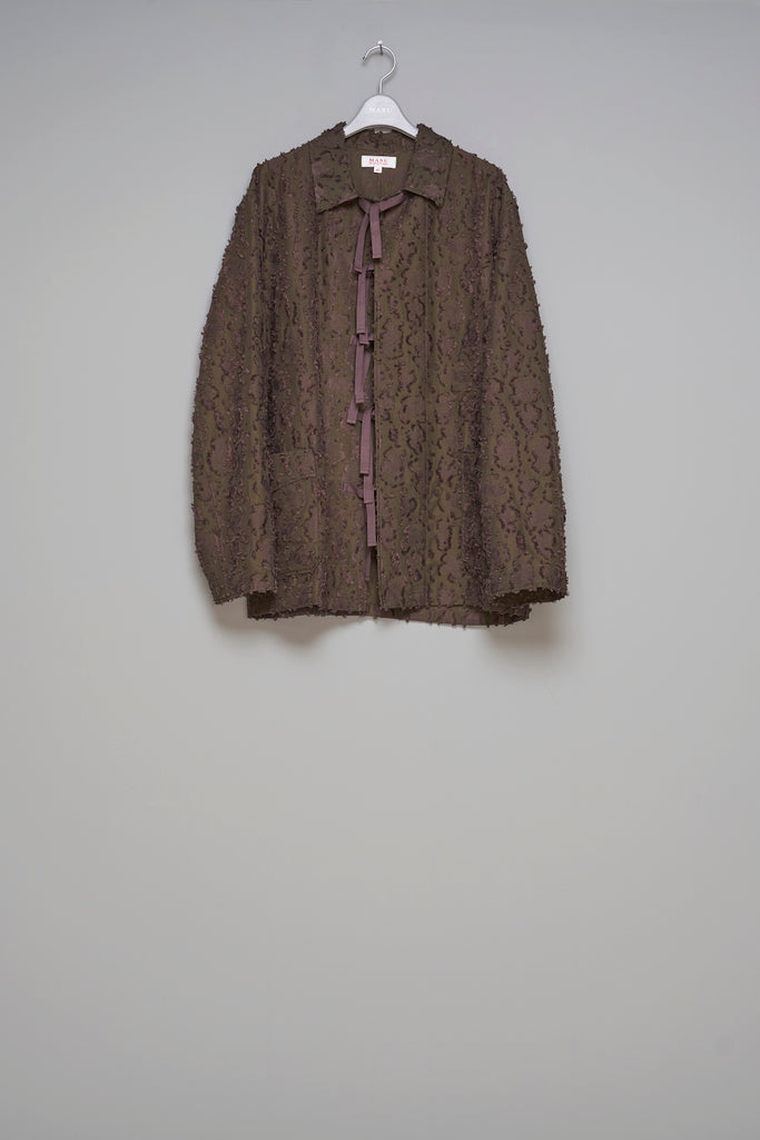 VICK CAMO RIBBON SHIRT - BROWN / M25F9SL003-MASU Official Online Store