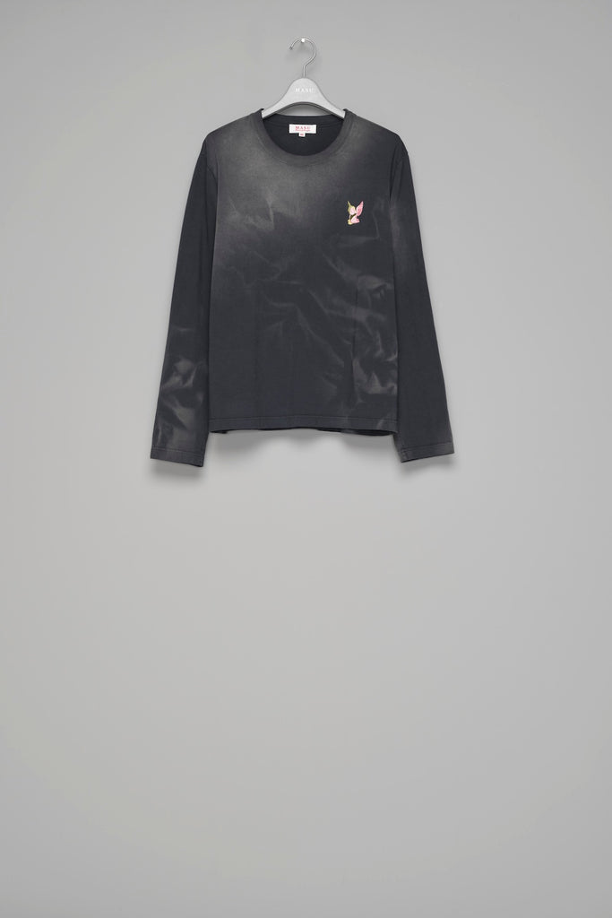 WASTED FLOWER ANGEL LONG SLEEVE T-SHIRT - BLACK / M26H9CS008-MASU Official Online Store