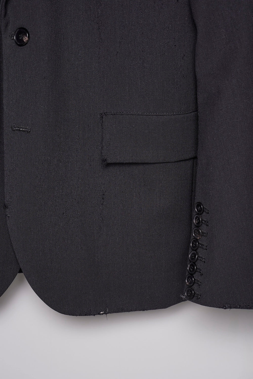 Aged Canvas Tailored Jacket - Black Ebony - MASU– MASU Official