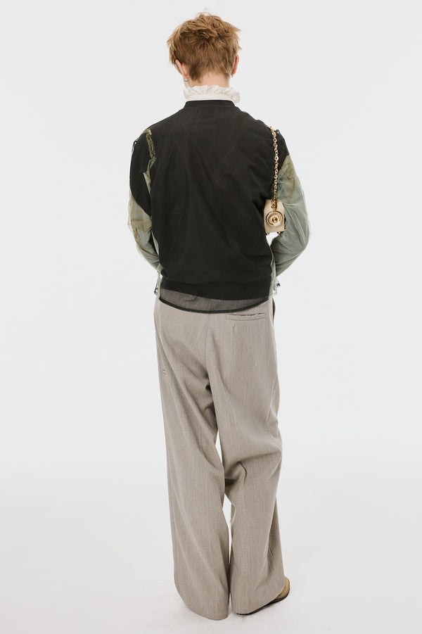 AGED CANVAS WIDE TROUSERS - WHITE BIRCH / M26U6PL002-MASU Official Online Store
