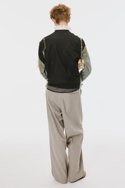 AGED CANVAS WIDE TROUSERS - WHITE BIRCH / M26U6PL002-MASU Official Online Store