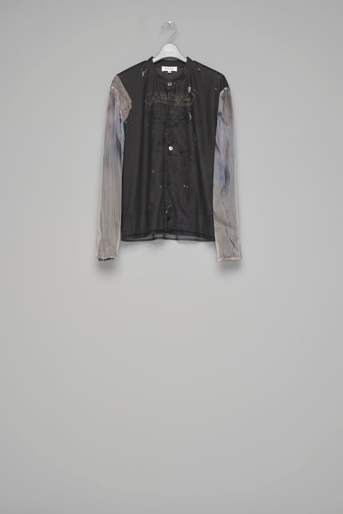 ANGEL DIAGRAM LAYERED CARDIGAN - BLACK / M26H9CS005-MASU Official Online Store