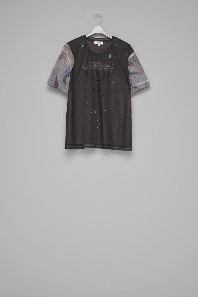 ANGEL DIAGRAM LAYERED T-SHIRT - BLACK / M26H9CS004-MASU Official Online Store