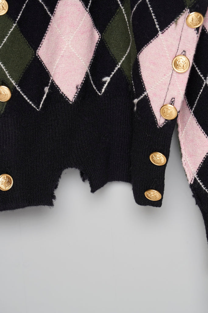 DIAMOND SCRAPED CARDIGAN - PEACH / M26H9KN003-MASU Official Online Store