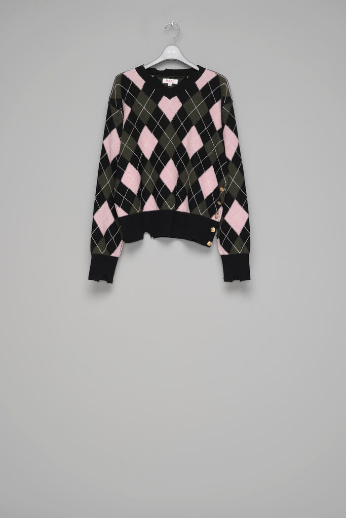 DIAMOND SCRAPED SWEATER - PEACH / M26H9KN002-MASU Official Online Store