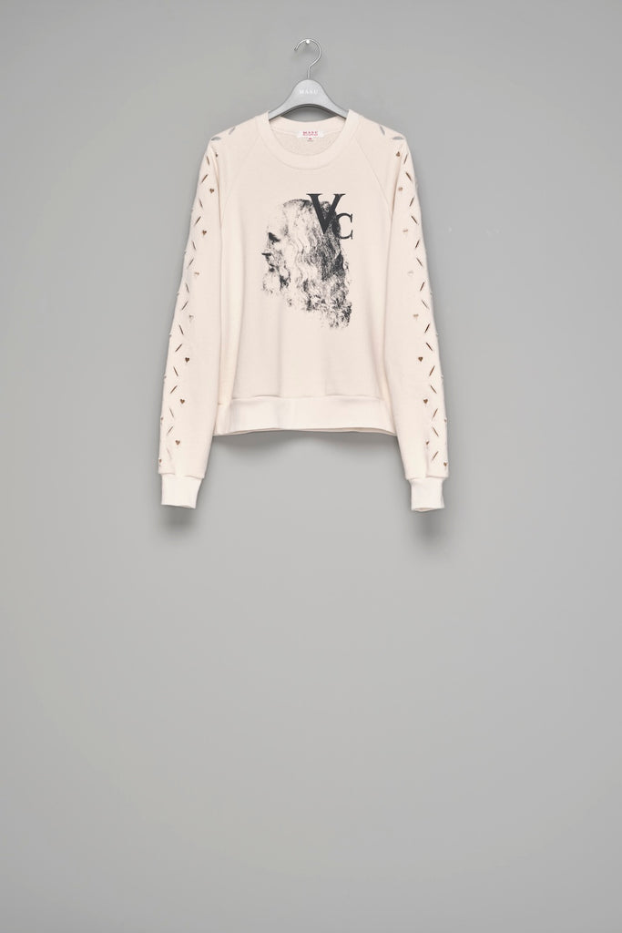 HEART HOLE VC SWEATSHIRT - IVORY / M26H9CS009-MASU Official Online Store
