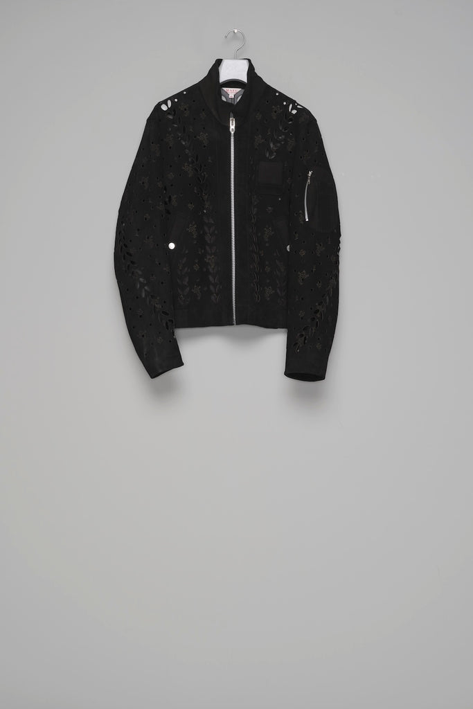IVY HOLE LEATHER FLIGHT JACKET - BLACK / M26H9BL005-MASU Official Online Store