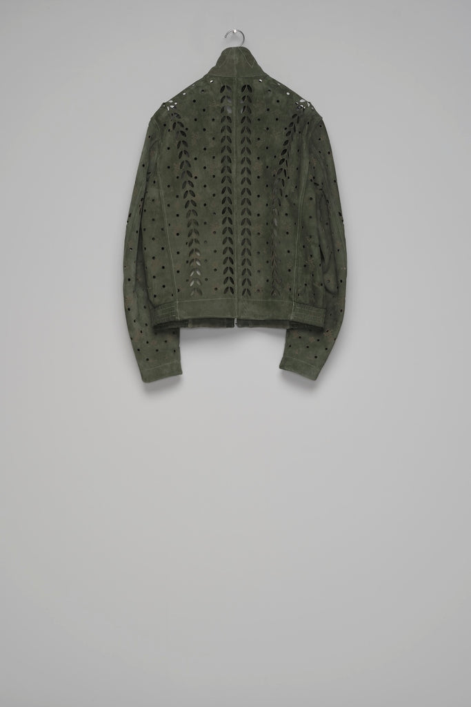 IVY HOLE LEATHER FLIGHT JACKET - MOSS GREEN / M26H9BL005-MASU Official Online Store