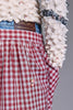KNIGHT PLAID APRON - RED / M26H9OJ009-MASU Official Online Store