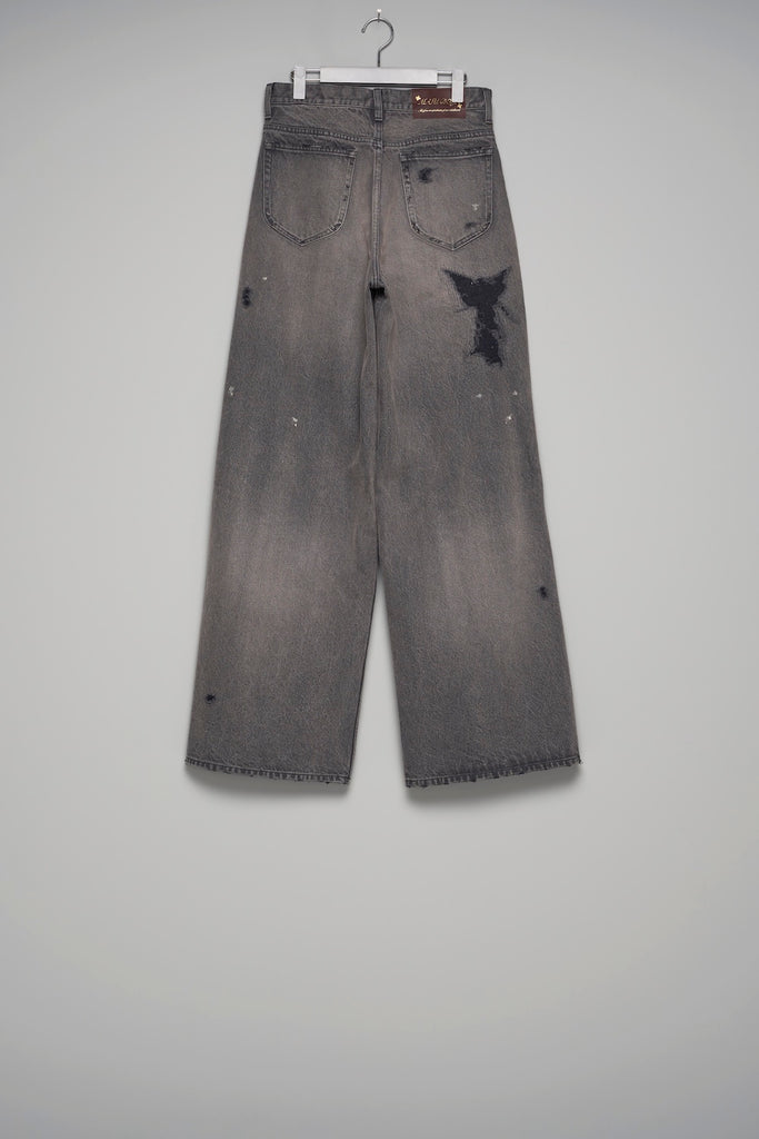 MB BAGGY JEANS ANGEL DAMAGE - BLACK / B26U6PL003-MASU Official Online Store
