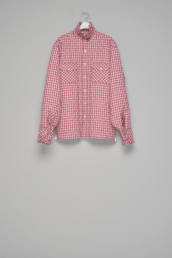 PRINCE PUFFER PLAID SHIRT - RED / M26H9SL004-MASU Official Online Store