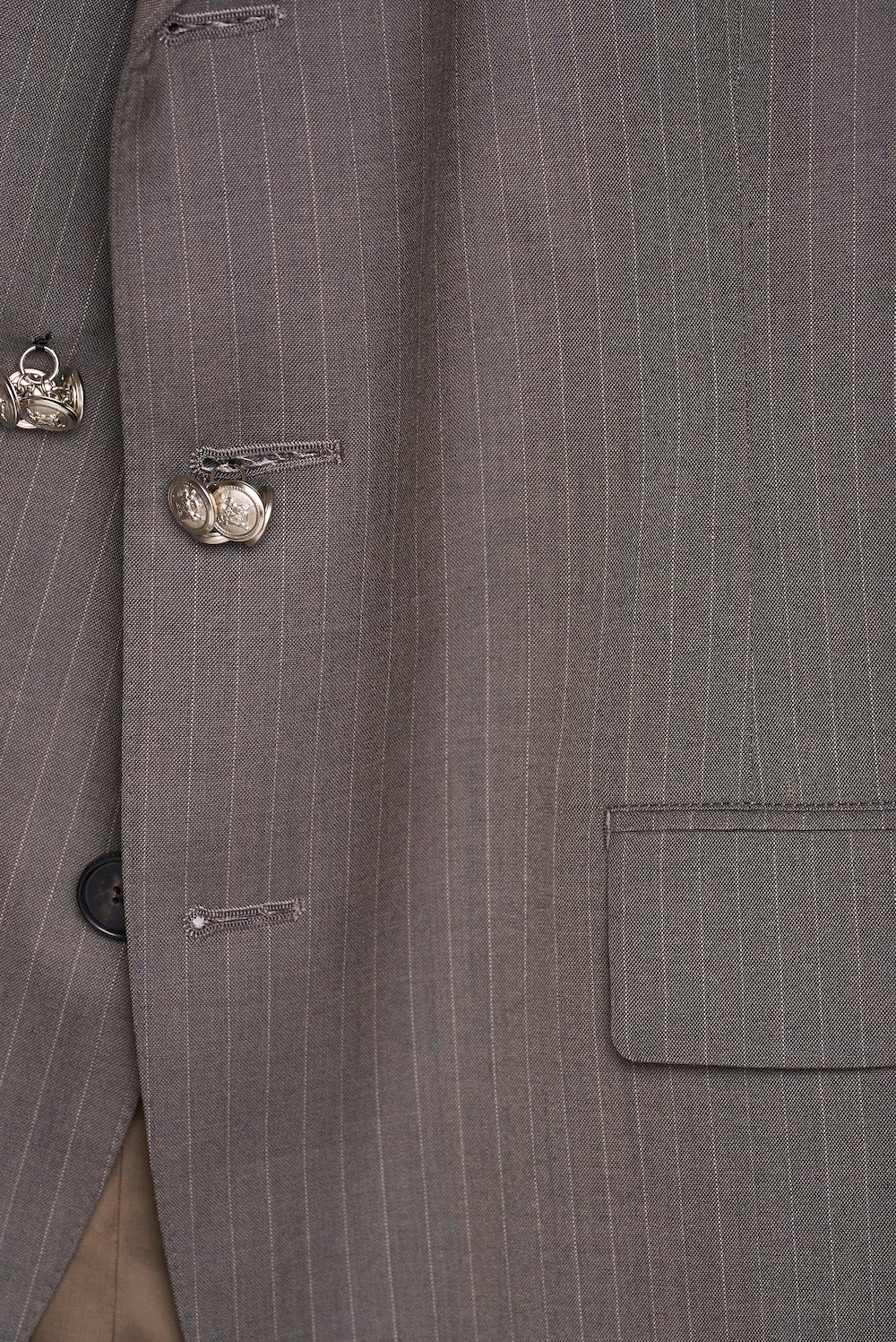 Red Bar Tack Tailored Jacket - Stone Gray - MASU– MASU Official