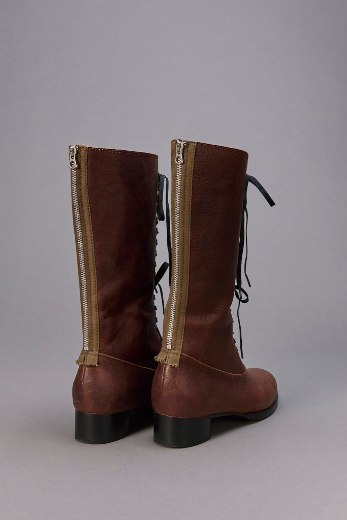 18 HOLE BACK ZIP BOOTS - BROWN / M26H9OJ013-MASU Official Online Store