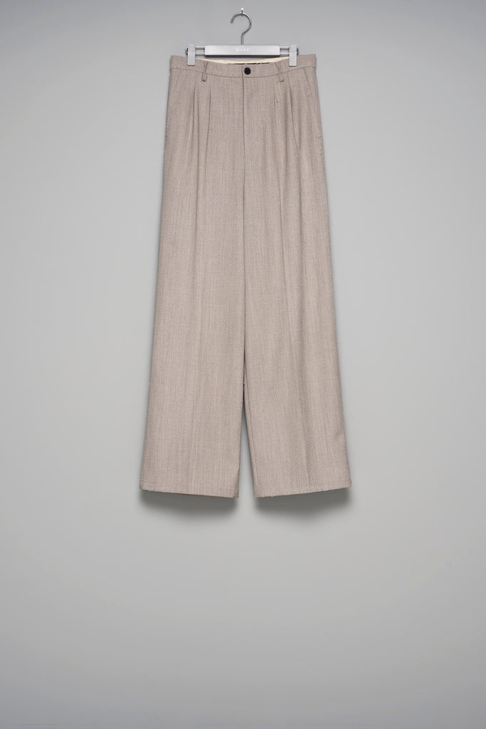 AGED CANVAS WIDE TROUSERS - WHITE BIRCH / M26U6PL002-MASU Official Online Store